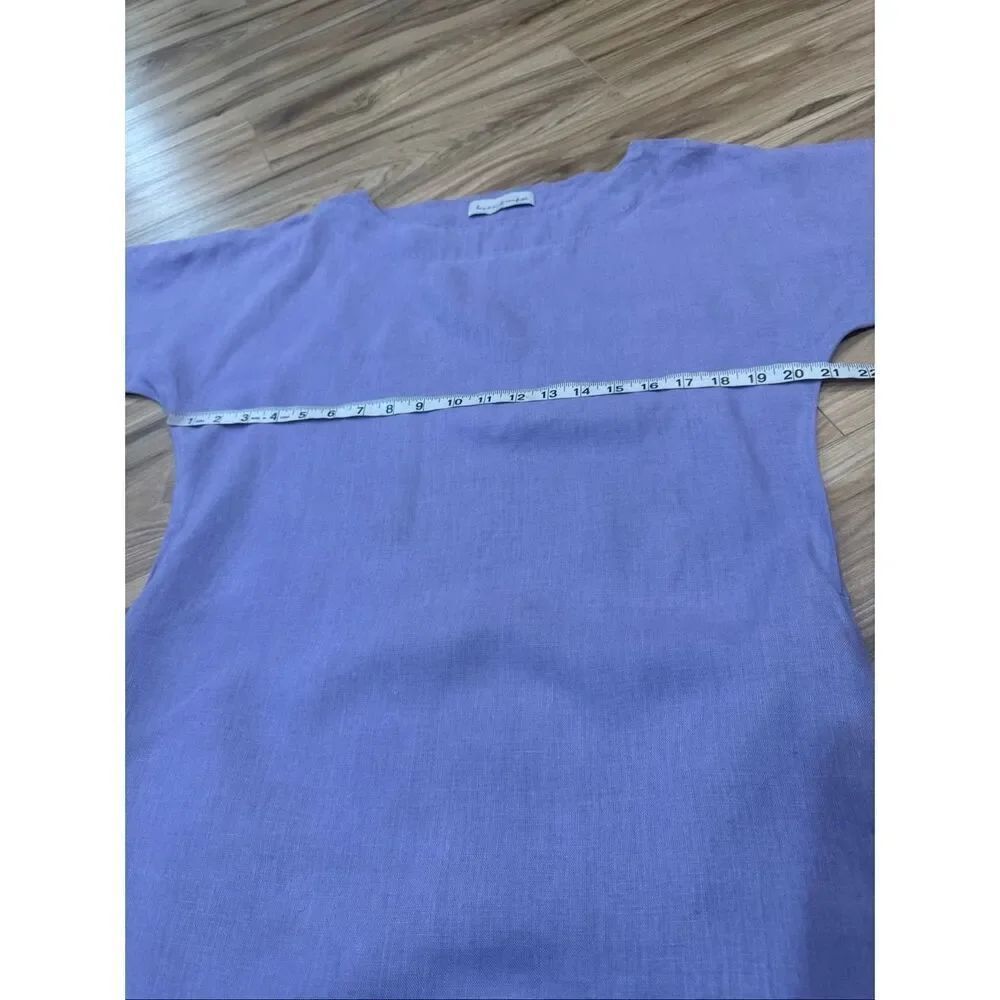 Love and Confuse Linen lavender dress relaxed fit oversized lagenlook size S - Picture 7 of 9